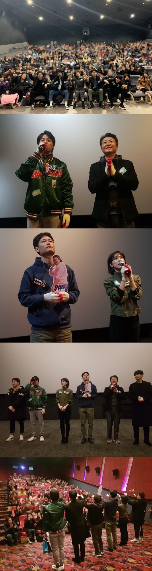 [사진=NEW, 외유내강 제공] 영화 '시동' 개봉 2주 차 무대 인사 현장 스틸 컷.