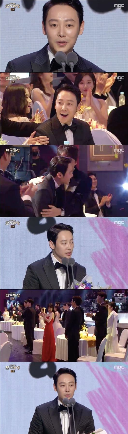 [사진=MBC 방송화면] 배우 김동욱이 '2019 MBC 연기대상'에서 대상을 수상했다.