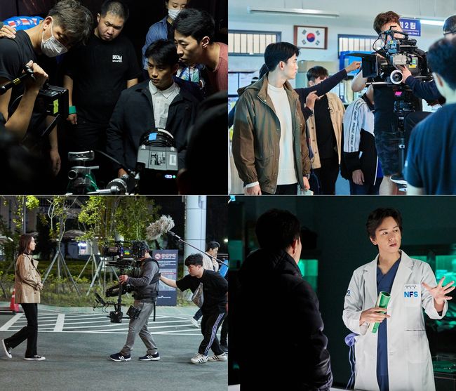 [사진=MBC 제공] '더 게임: 0시를 향하여' 촬영 현장 스틸 컷.