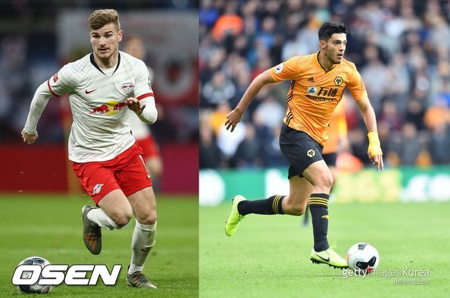 [사진] 티모 베르너(왼쪽)와 라울 히메네스 /ⓒGettyimages(무단전재 및 재배포 금지)