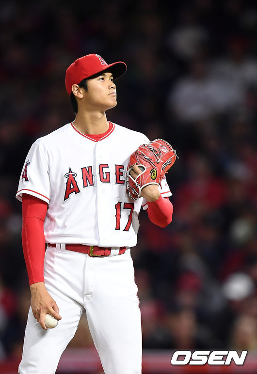 에인절스 오타니가 숨을 고르고 있다. / youngrae@osen.co.kr