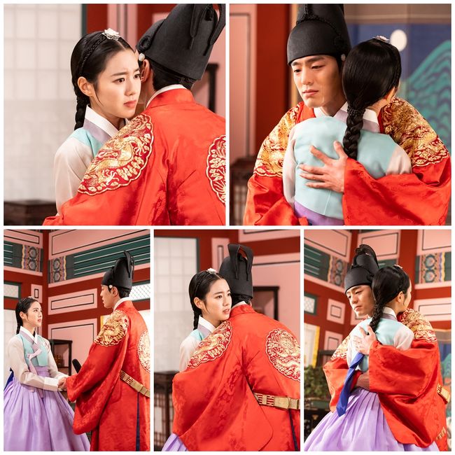 [사진=TV조선 제공 '간택'에서 배우 김민규와 진세연이 오열 포옹을 선보인다.