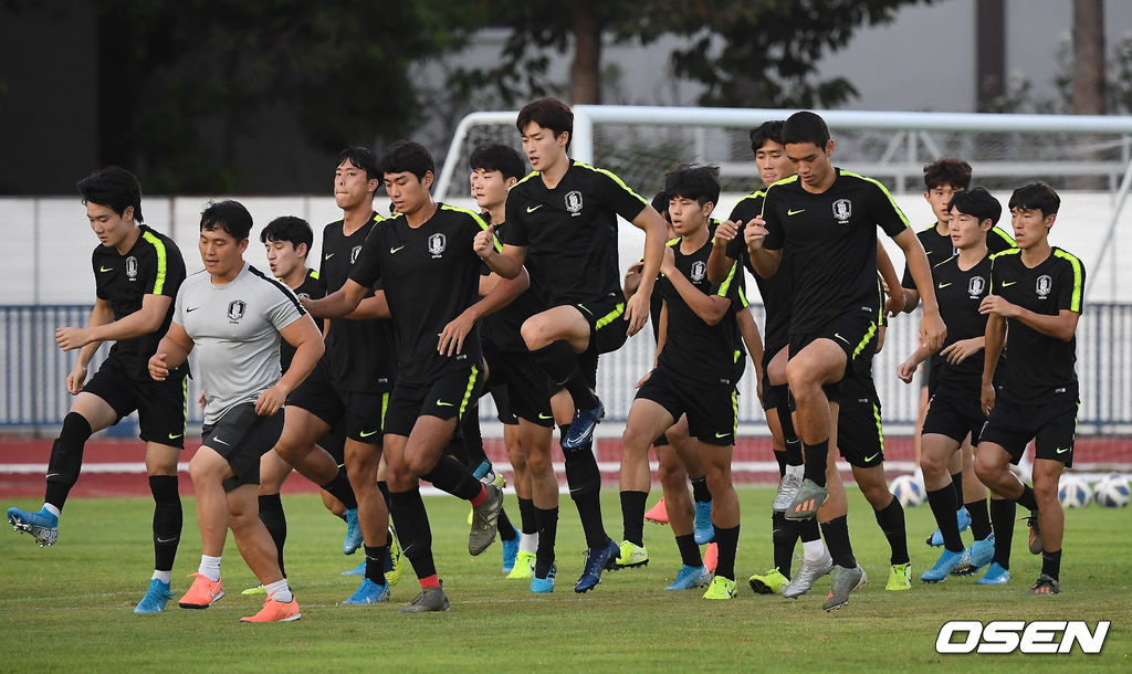 선수들이 회복훈련을 하고 있다. /youngrae@osen.co.kr 