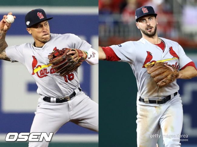 [사진] 세인트루이스 카디널스 콜튼 웡(왼쪽), 폴 데용. ⓒGettyimages(무단전재 및 재배포 금지)