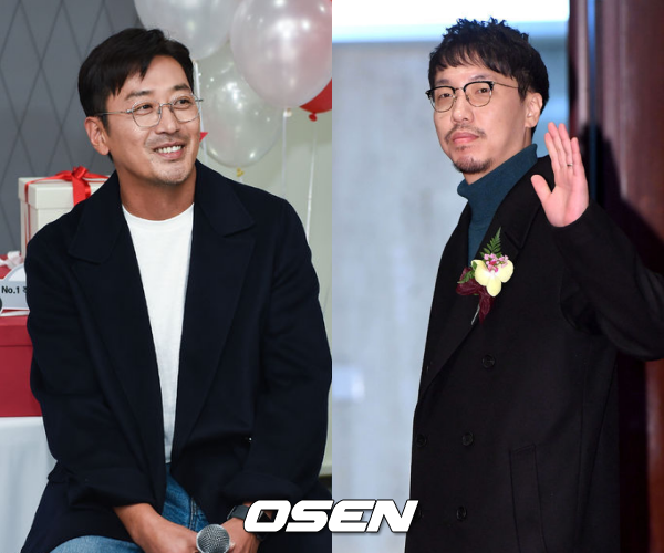 [사진=OSEN DB] 배우 하정우(왼쪽)와 윤종빈 감독(오른쪽)이 초대형 프로젝트 '수리남'으로 뭉친다. 