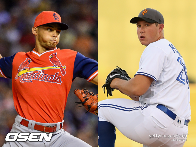 [사진] 조던 힉스(왼쪽), 네이트 피어슨 ⓒGettyimages(무단전재 및 재배포 금지)