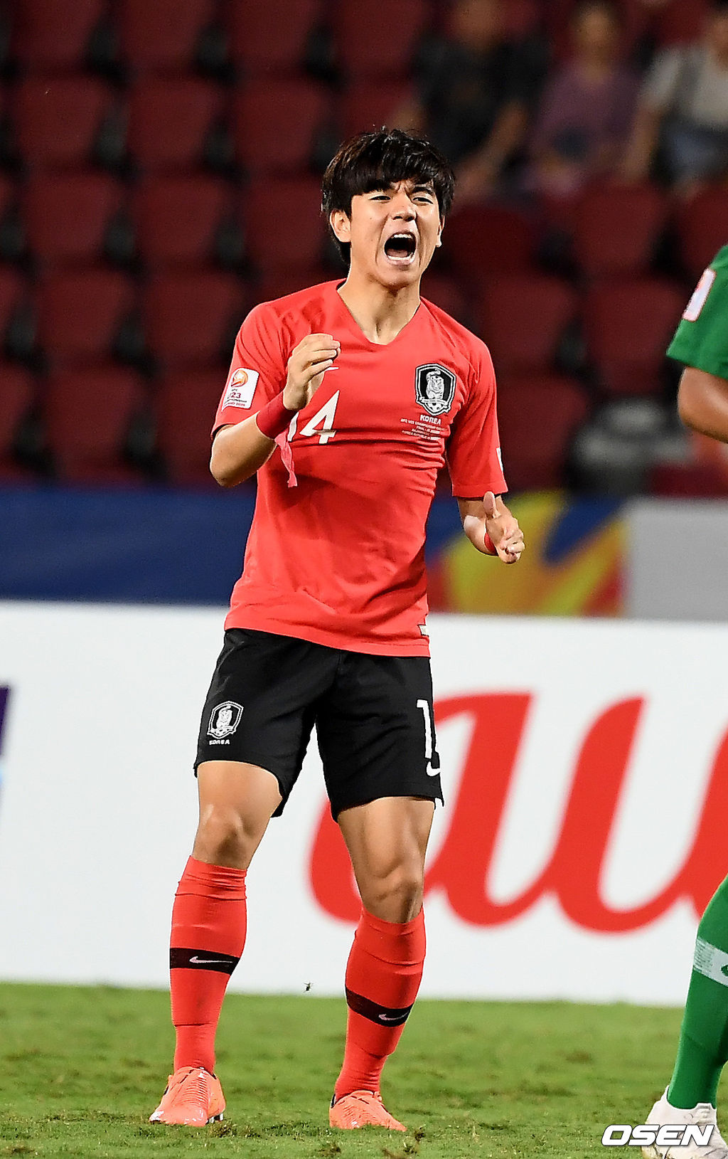 26일 오후 태국 라자망갈라 스타디움에서 '2020 아시아축구연맹(AFC) U-23 챔피언십' 한국과 사우디아라비아의 결승전 경기가 열렸다.김대원이 아쉬워하고 있다. /youngrae@osen.co.kr