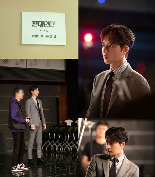 [사진=마운틴무브먼트 제공] 배우 박해진이 '꼰대인턴' 첫 테스트 촬영부터 통 큰 대접을 선보였다. 