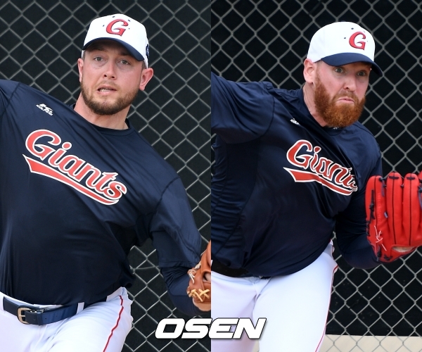 롯데 애드리언 샘슨-댄 스트레일리 /sunday@osen.co.kr