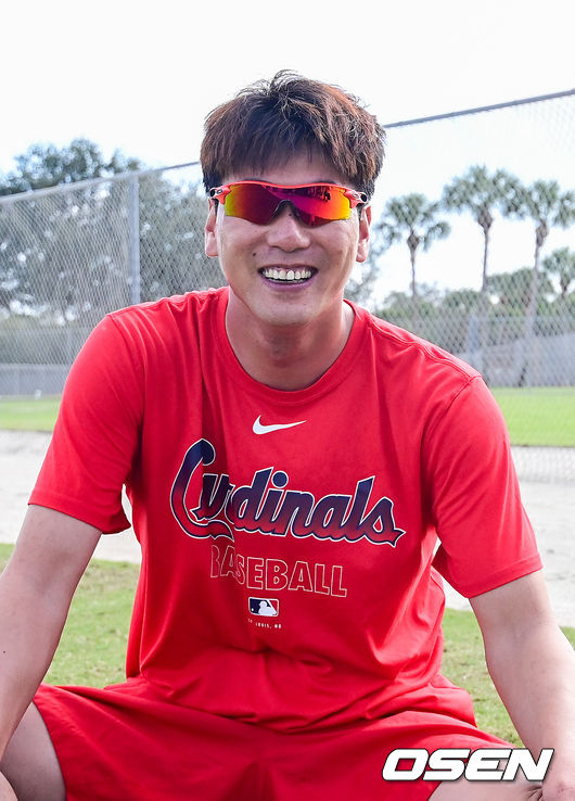 김광현이 러닝훈련 후 미소 짓고 있다. / soul1014@osen.co.kr