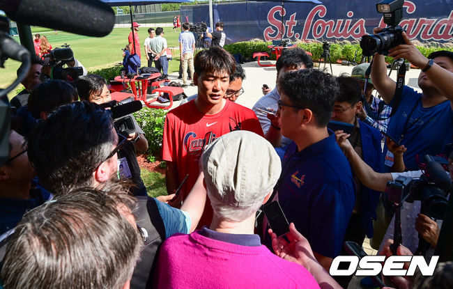 김광현이 인터뷰를 하고 있다. / soul1014@osen.co.kr