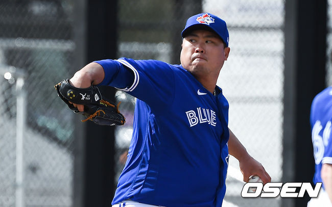 류현진이 불펜 피칭을 하고 있다./  soul1014@osen.co.kr