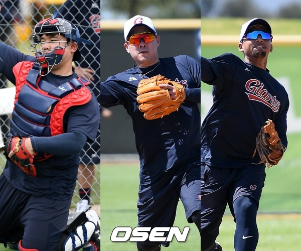 [사진] 지성준-안치홍-마차도(왼쪽부터) /OSEN DB