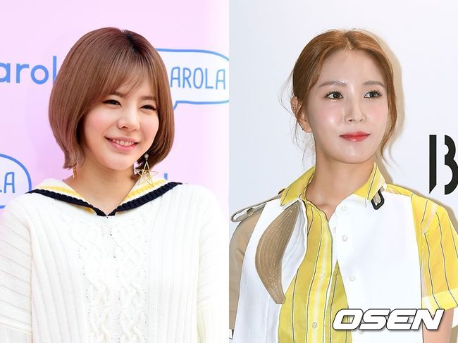 소녀시대 써니(왼쪽), 보아. OSEN DB