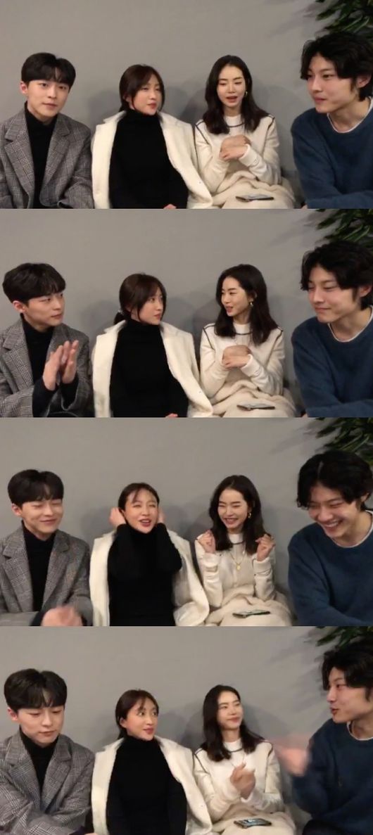 [사진=플레이리스트 SNS] '엑스엑스' 하니, 황승언, 배인혁, 이종원이 라이브 방송을 통해 시청률 공약을 밝혔다.
