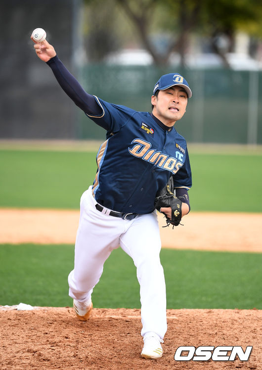 NC 임창민이 KT와 연습경기에서 역투하고 있다. /jpnews@osen.co.kr