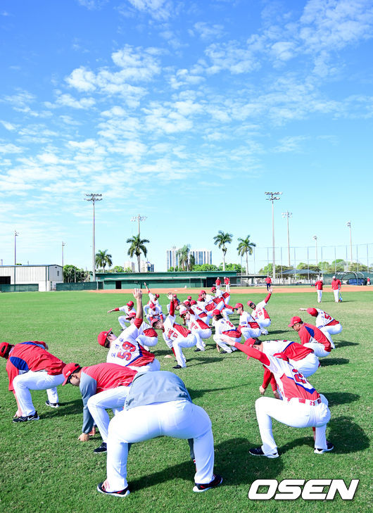미국 플로리다 포트마이어스 테리 파크 스포츠 컴플렉스에서 2020 스프링캠프 훈련을 펼치고 있는 KIA타이거즈. / soul1014@osen.co.kr