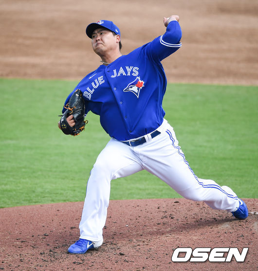 2회초 토론토 선발투수 류현진이 역투하고 있다. /soul1014@osen.co.kr