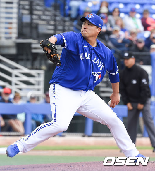 2회초 토론토 선발투수 류현진이 역투하고 있다. /soul1014@osen.co.kr