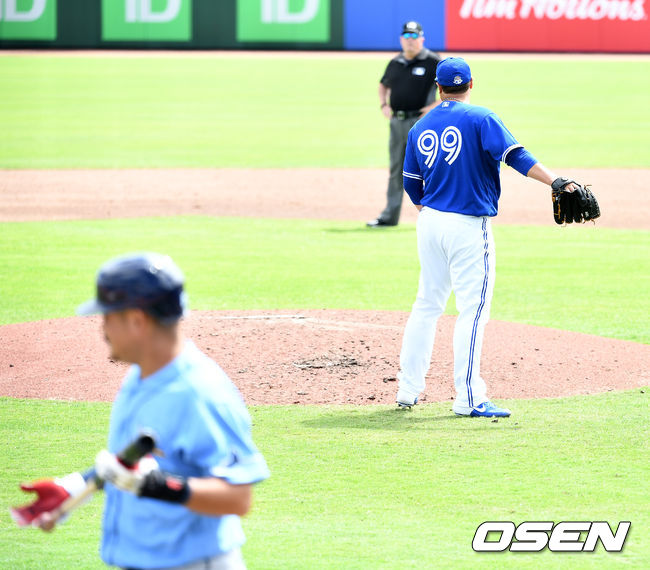 3회초 템파베이 쓰쓰고를 상대로 토론토 류현진이 삼진을 잡아내고 있다. / dreamer@osen.co.kr