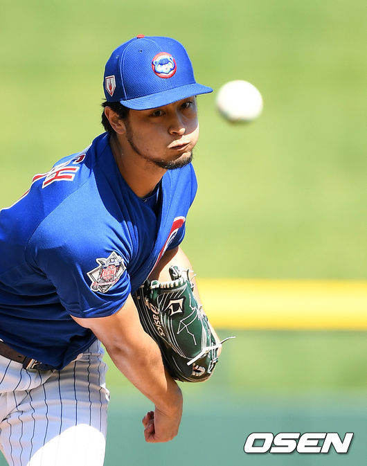 다르빗슈가 투구를 하고 있다. /jpnews@osen.co.kr