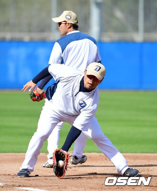 미국 애리조나주 투산에 위치한 에넥스필드에 스프링캠프를 차린 NC 다이노스. 박석민이 훈련을 하고 있다.  /jpnews@osen.co.kr