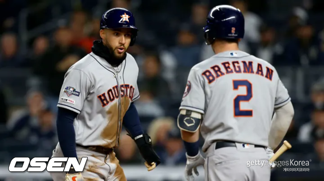 [사진] 조지 스프링어(왼쪽)와 알렉스 브레그먼. ⓒGettyimages(무단전재 및 재배포 금지)