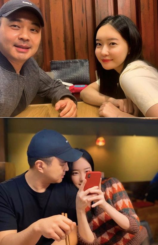[사진=정준 SNS] 배우 정준(왼쪽)이 연인 김유지와 함께 한 데이트 근황을 공개했다.
