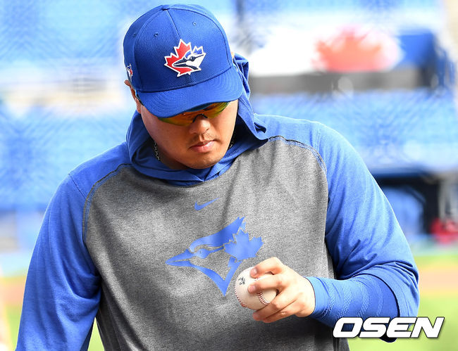 류현진이 캐치볼을 준비하고 있다. / dreamer@osen.co.kr