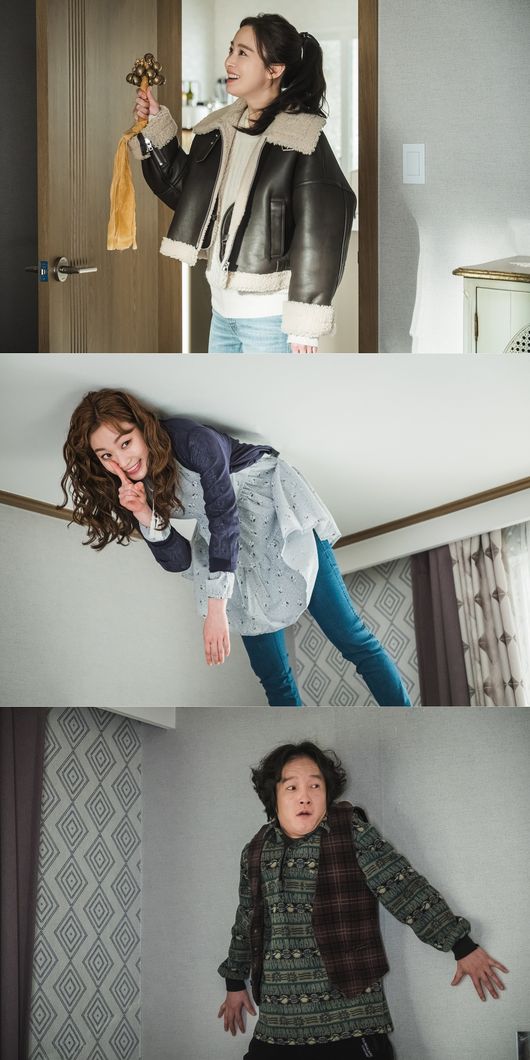 [사진=tvN 제공] '하이바이, 마마!'의 김태희가 지박령을 퇴치한다. 김슬기가 처녀귀신으로 특별출연해 재미를 더한다.