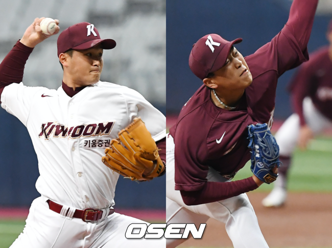 키움 히어로즈 최원태(왼쪽), 이승호 / OSEN DB