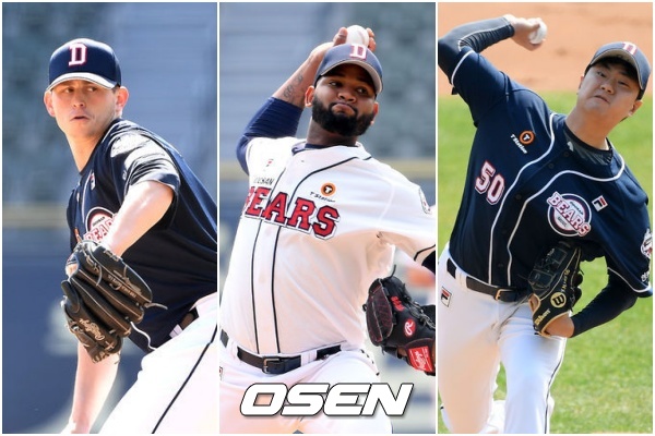 [사진] 플렉센-알칸타라-이영하(왼쪽부터) 