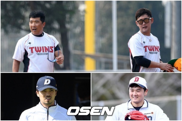 [사진] 정근우-정주현-최주환-오재원(왼쪽 위부터 시계 방향)