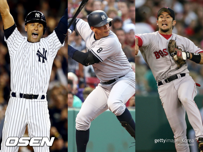 [사진] 데릭 지터(왼쪽부터), 알렉스 로드리게스, 노마 가르시아파라. ⓒGettyimages(무단전재 및 재배포 금지)