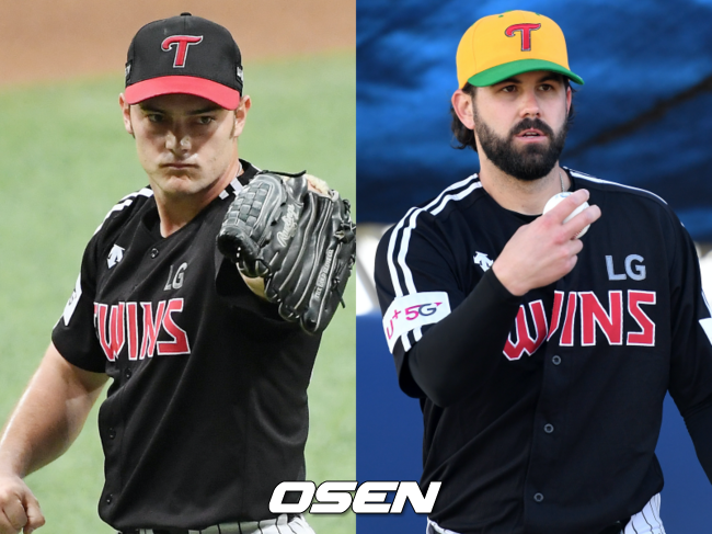 [사진] LG 트윈스 윌슨(왼쪽), 켈리 / OSEN DB