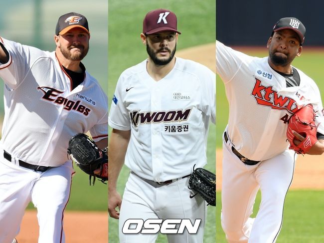 [사진] 한화 서폴드(왼쪽부터), 키움 브리검, KT 데스파이네 / OSEN DB