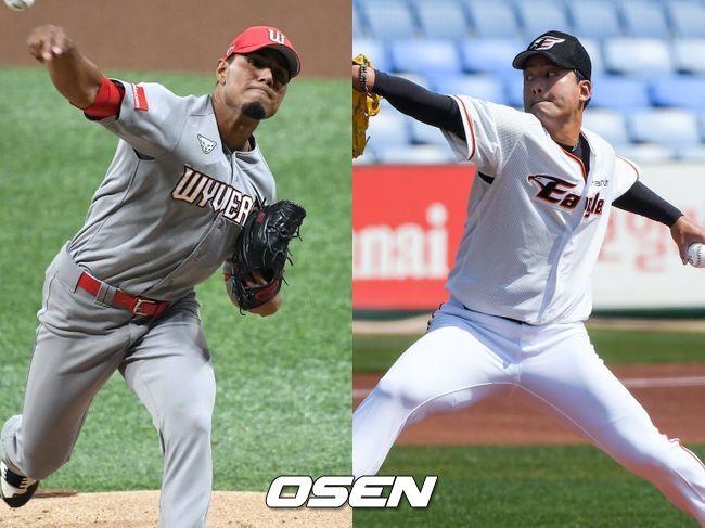 [사진] SK 핀토(왼쪽), 한화 임준섭 / OSEN DB