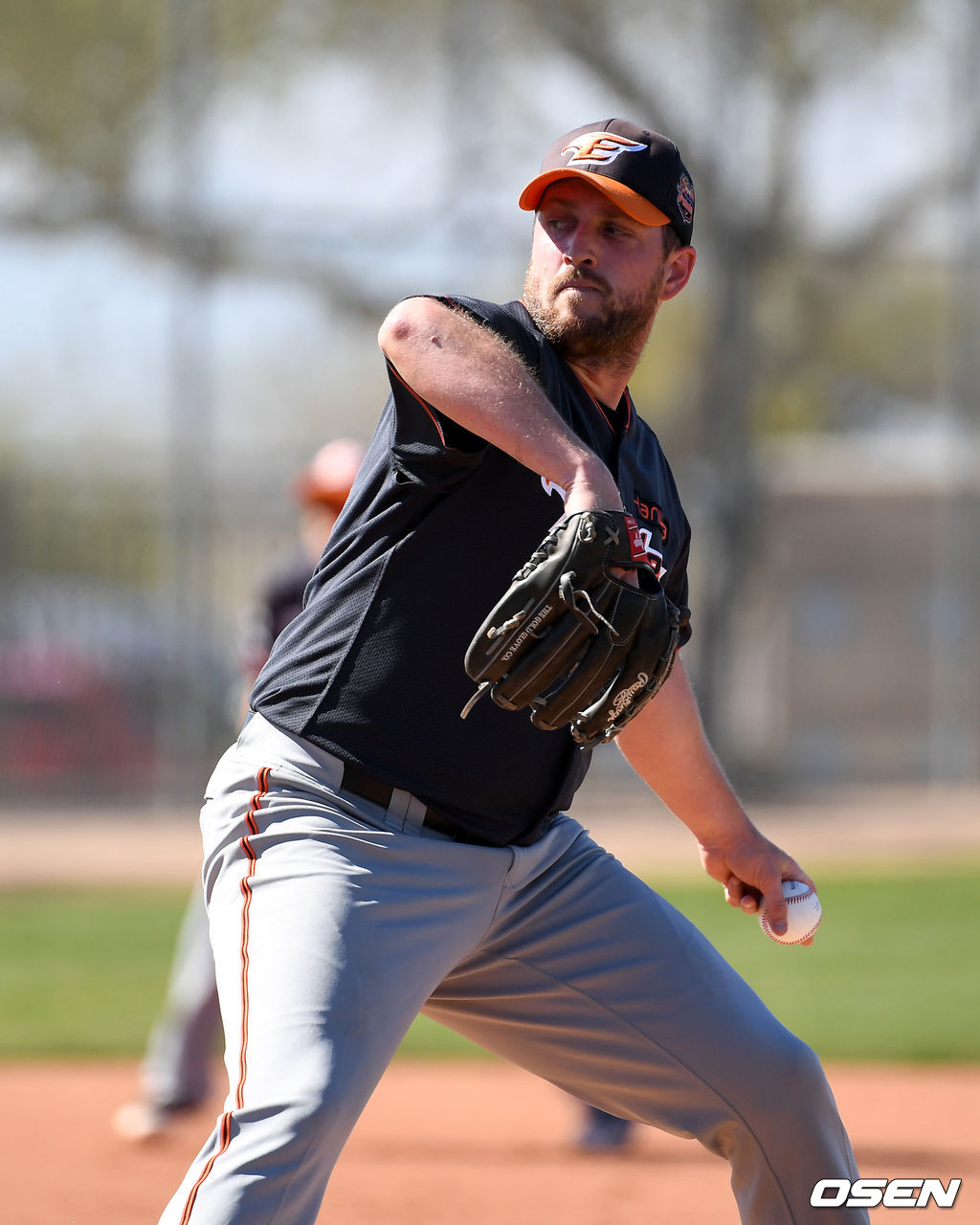 한화 채드벨이 자체 홍백전에서 역투하고 있다. /jpnews@osen.co.kr