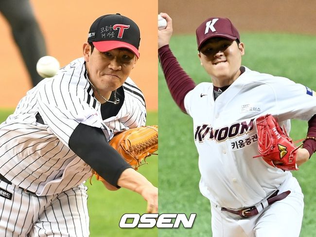 [사진] LG 트윈스 정찬헌(왼쪽), 키움 히어로즈 한현희 / OSEN DB