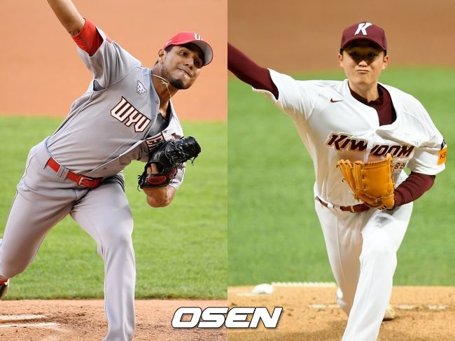 [사진] SK 핀토(왼쪽), 키움 최원태. / OSEN DB