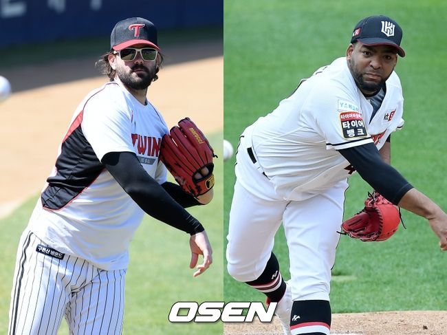 [사진] LG 켈리(왼쪽), KT 데스파이네 / OSEN DB