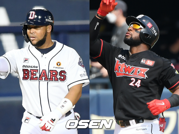 [사진] 두산 페르난데스(좌)-KT 로하스(우) / OSEN DB