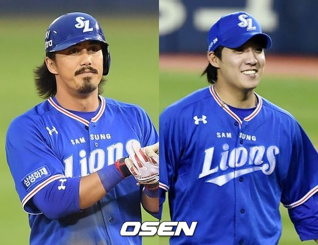 타일러 살라디노와 원태인 /cej@osen.co.kr