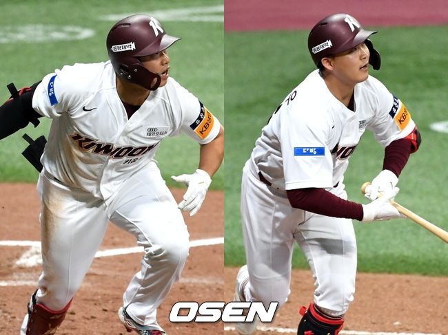 [사진] 키움 김웅빈(왼쪽), 전병우 / OSEN DB