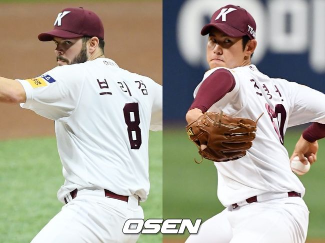 [사진]키움 브리검(왼쪽), 조영건 / OSEN DB