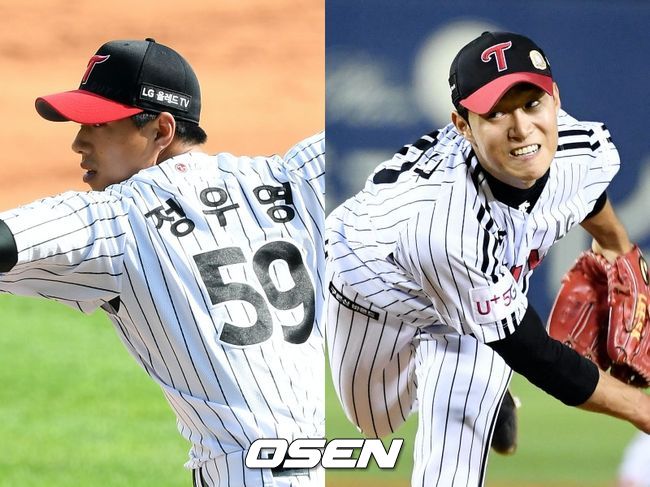 [사진] LG 정우영(왼쪽), 이상규 / OSEN DB