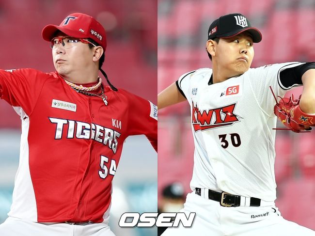 [사진] KIA 양현종(왼쪽), KT 소형준 / OSEN DB