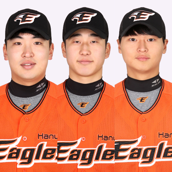 [사진] 한화 신인 강재민-박정현-최인호 /한화이글스 제공