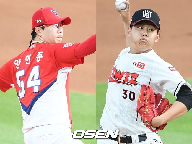 [사진]KIA 양현종(왼쪽), KT 소형준 / OSEN DB 