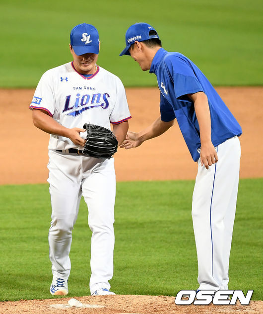 10일 대구 삼성라이온즈파크에서 ‘2020 신한은행 SOL KBO리그’ 삼성 라이온즈와 키움 히어로즈의 경기가 열렸다.8회초 삼성 오승환이 마운드에 오르고 있다./ksl0919@osen.co.kr